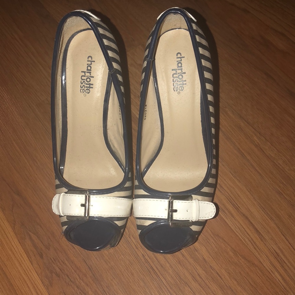 Blue and white stripped heels!